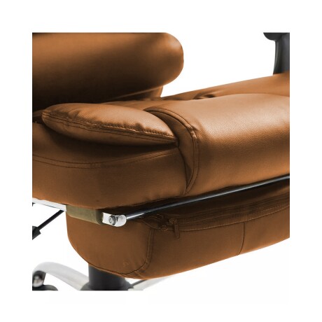 Silla Ejecutiva en cuero Lumax Modelo Miles con Apoyapies y 2 Puntos de Masaje Marrón