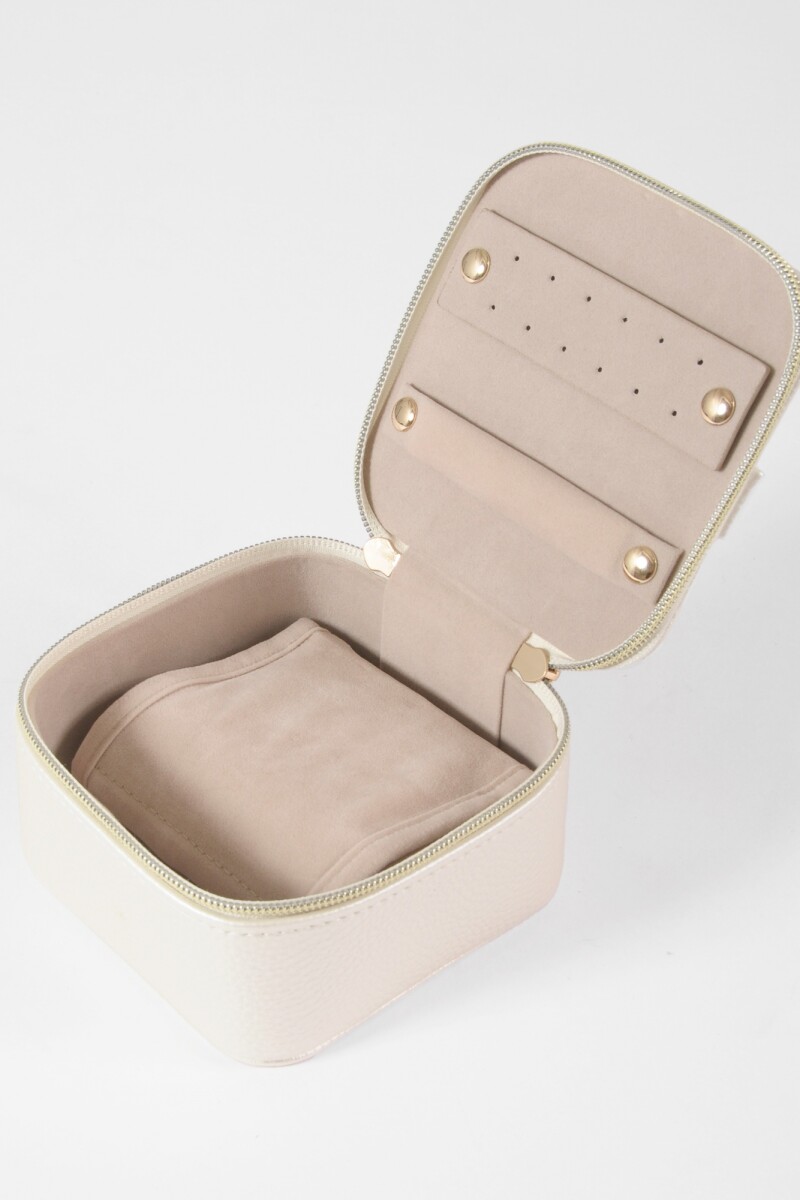 Alhajero organizador cuadrado con estuche blanco