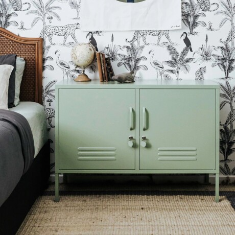 RACK PARA TV 2P METAL VERDE OLIVIA