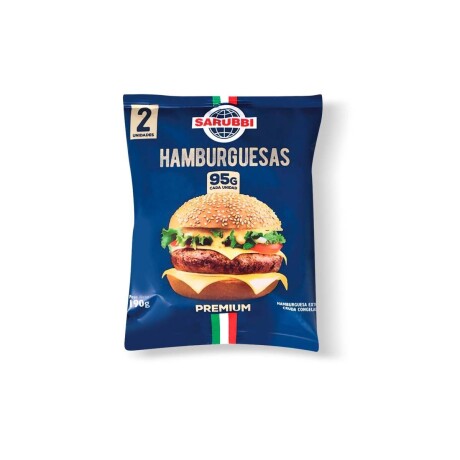 Pack X2 Hamburguesas Sarubbi Premiun 190GR 001