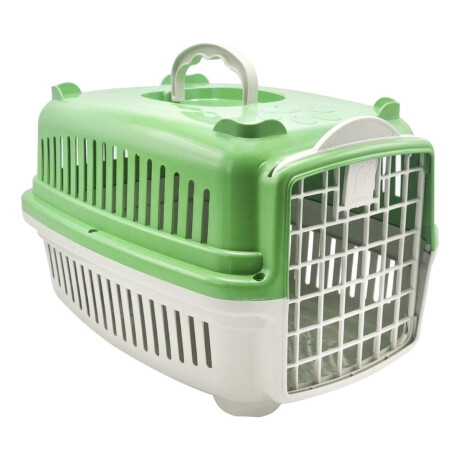 Transportadora Plástica Rígida Mascotas Pequeñas MMA PET N°1 Verde Claro