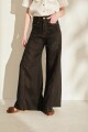 PANTALON WIDE XL LINEN SS27 Negro