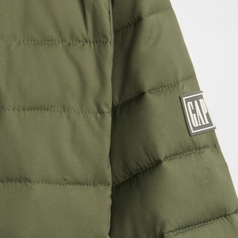 V-FRCH LOGO LTWT PUFFER JKT ARMY JACKET GREEN