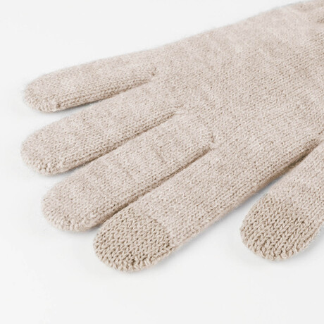 Set X 3 Gorro Lana + Guantes+ Bufanda Dama Calidad Beige