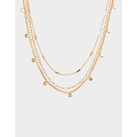 Collar Corto De Metal Dorado