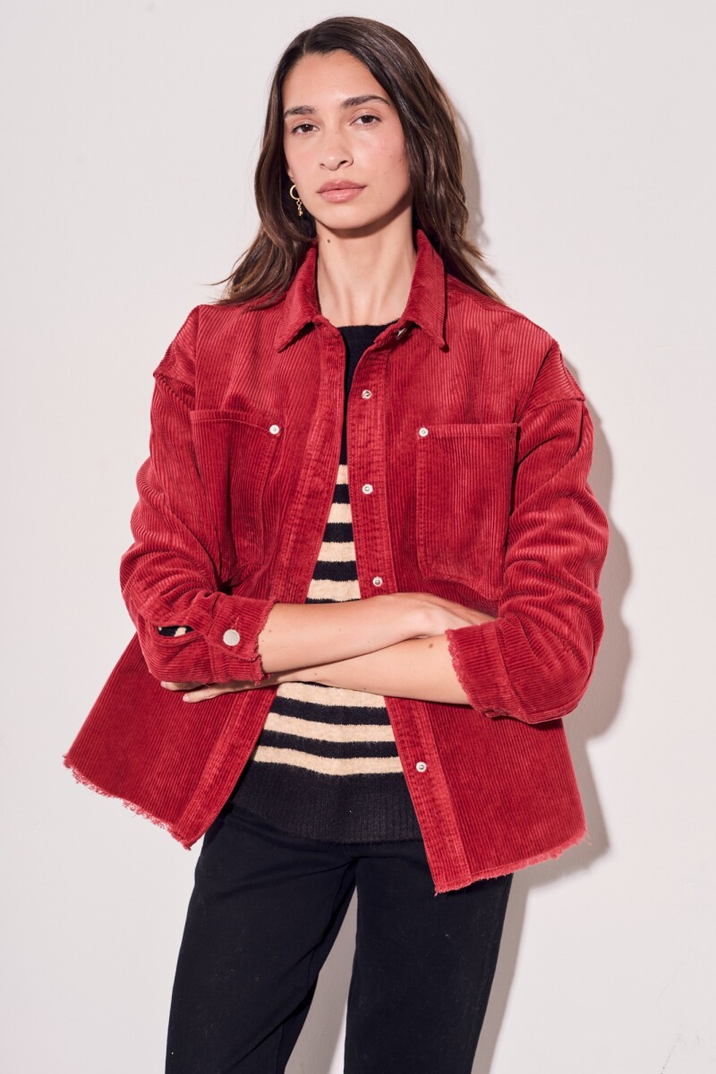 Sobrecamisa Corduroy Rojo