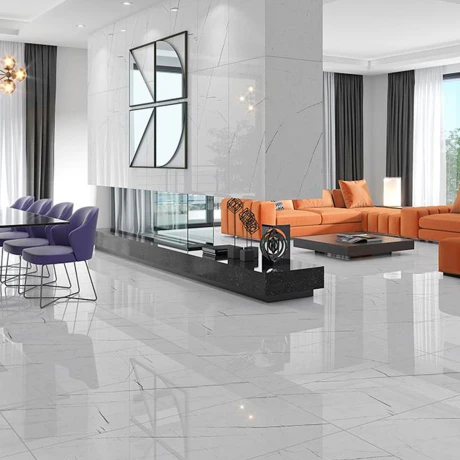 Semi gres blanco marmolado pulido 54x109Cm piso pared GAMAS DE BLANCO