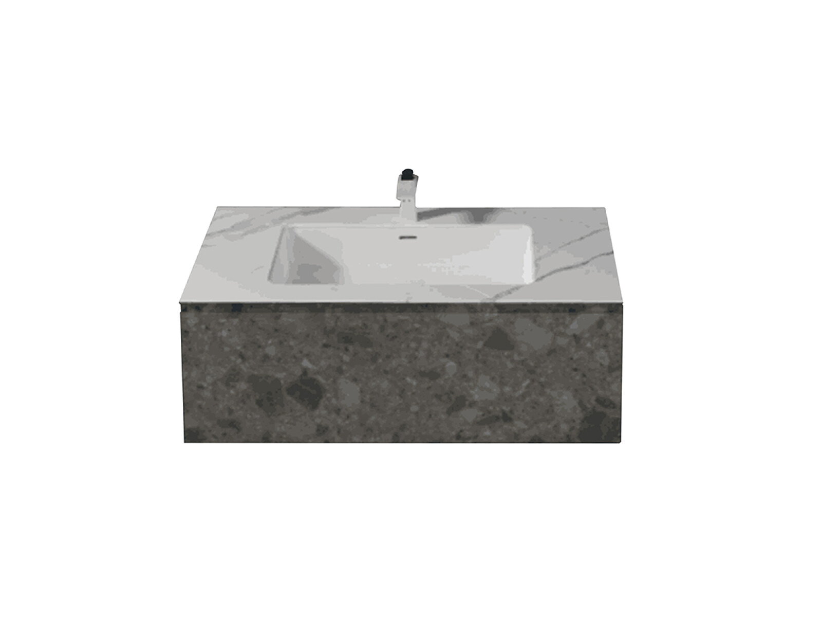 Mobiliario Baño Bacha Embutir Encimera Marmolada Gris 1 