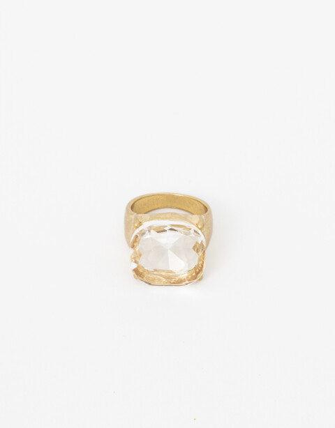 Anillos Medianos y Grandes Strass Anillo Grande Glass - Dorado Oro Amarillo