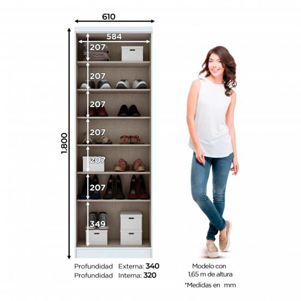 PLACARD ROPERO 2 PUERTAS MDP BLANCO MULTIUSO D110