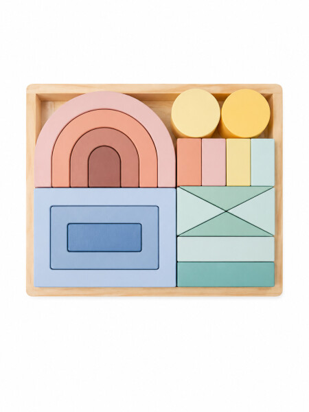 JUEGO DE MADERA MULTICOLOR