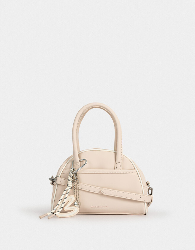 Bowling Cartera Bowling Con Charm - Marron Beige