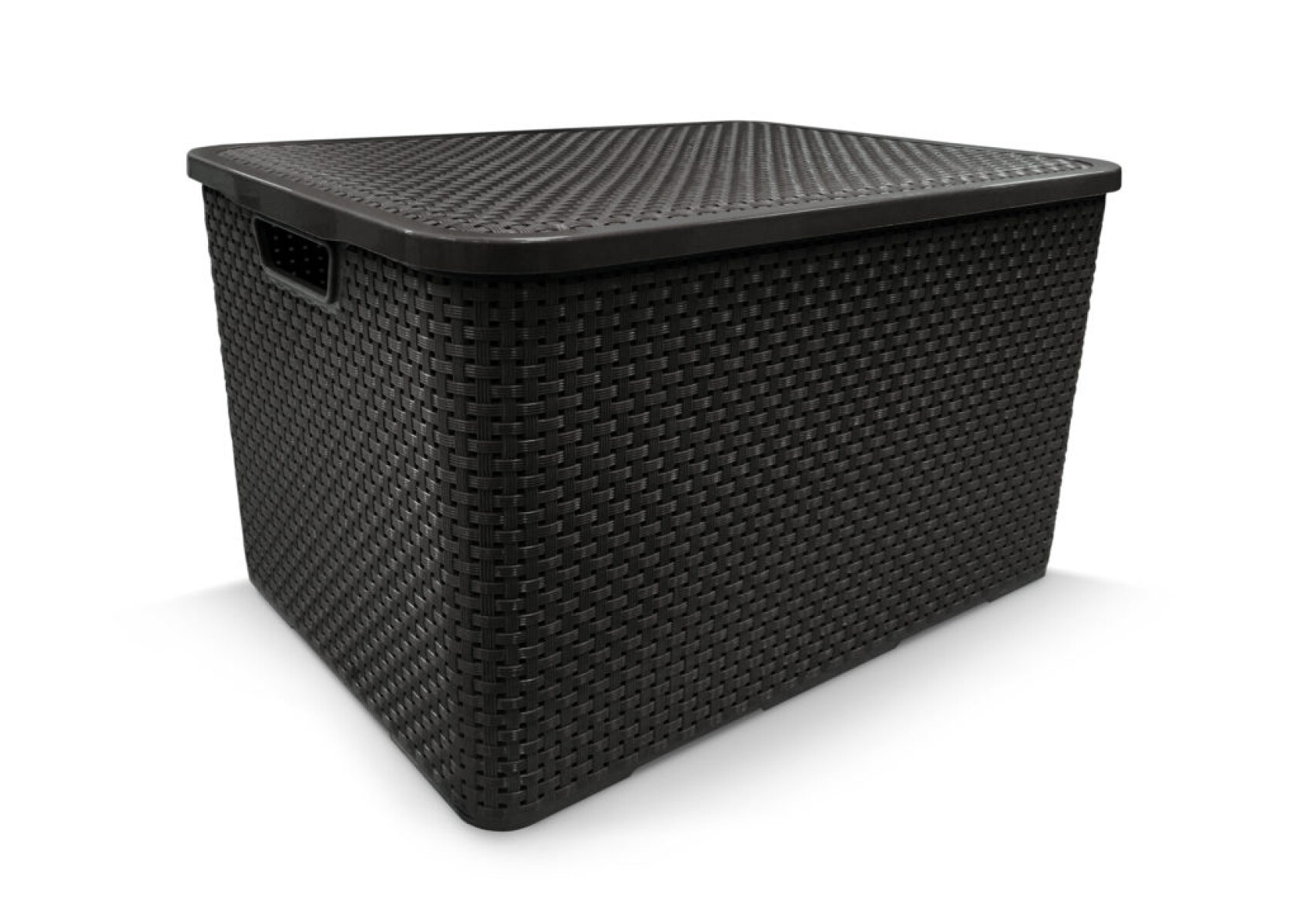 CAJA ORGANIZADORA SIMIL RATTAN 7 LITROS NEGRO - Sin color 