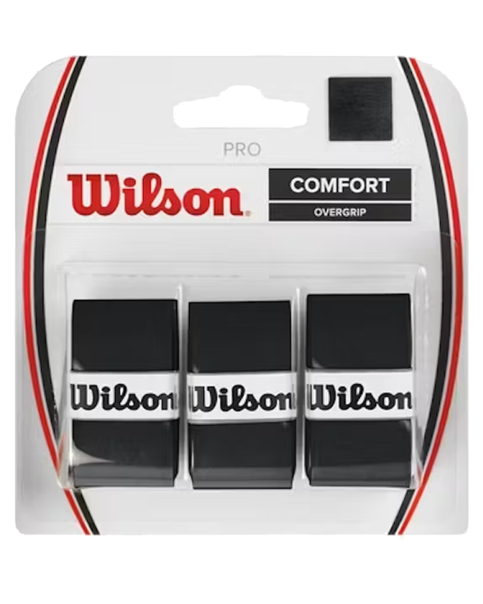 Overgrip para raqueta de Tenis Wilson Comfort Pro x3 unidades - Negro 