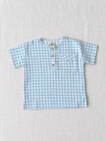 Camisa manga corta vichy celeste Camisa manga corta vichy celeste