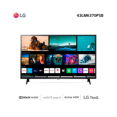 Televisor Smart Tv Lg 43" Full Hd 43lm6370psb Unica