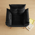 Sillón 1 cuerpo Poltrona Turin Negro