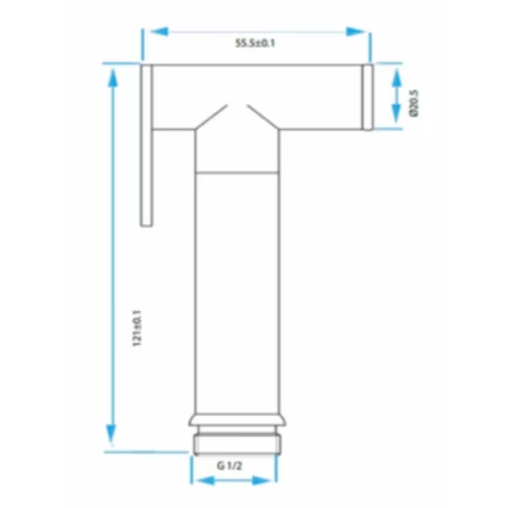 Pico gatillo para ducha higiénica bronce cromado Pico Gatillo Para Ducha Higiénica Bronce Cromado