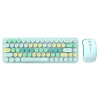 Combo mouse y teclado inalambrico diseño maquina de escribir verde Combo mouse y teclado inalambrico diseño maquina de escribir verde