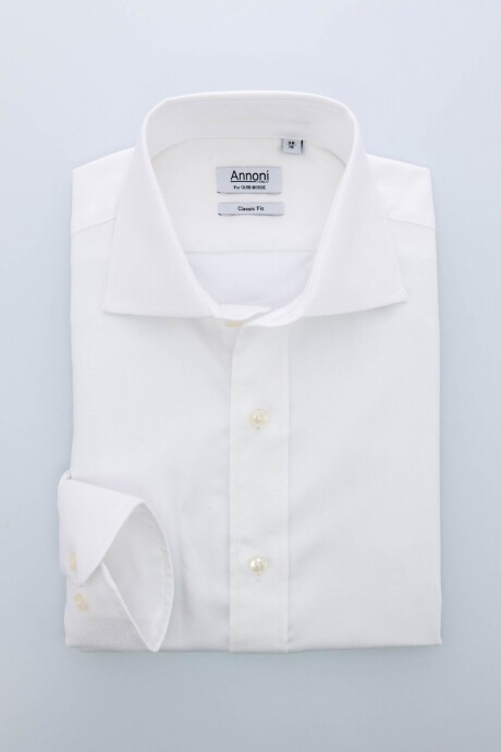 Camisa Annoni Italian Collar Espigada Blanco