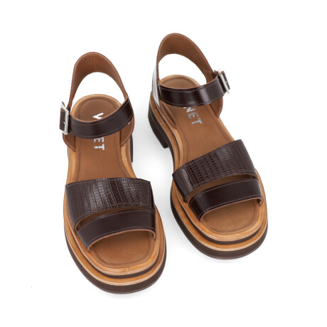 SANDALIAS VENET - CUERO MALDIVA MARRON