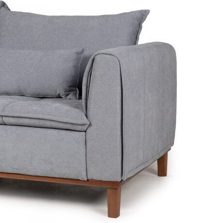 Sofá Lorenzo - Tela Microfibra - 3 cuerpos AA-13 (Gris)