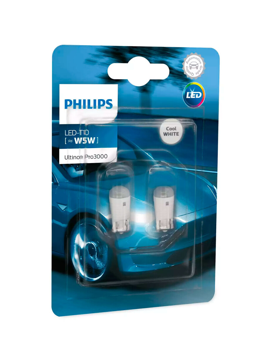 LAMPARA - LED T10 W5W 12V BLANCA ULTINON PRO PACK X2 PHILIPS 