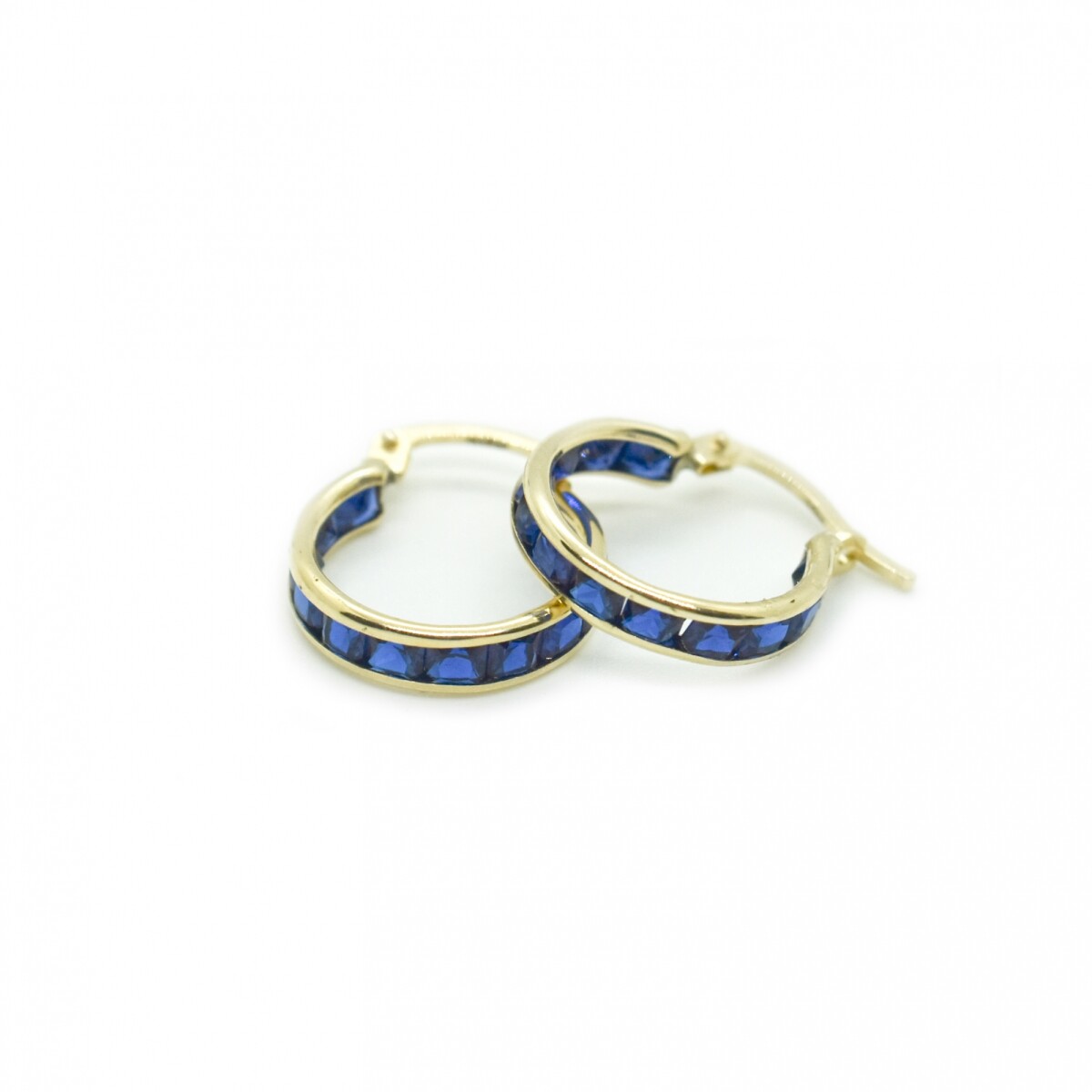 Caravanas en Oro 10 Kilates Con Zirconias Color 