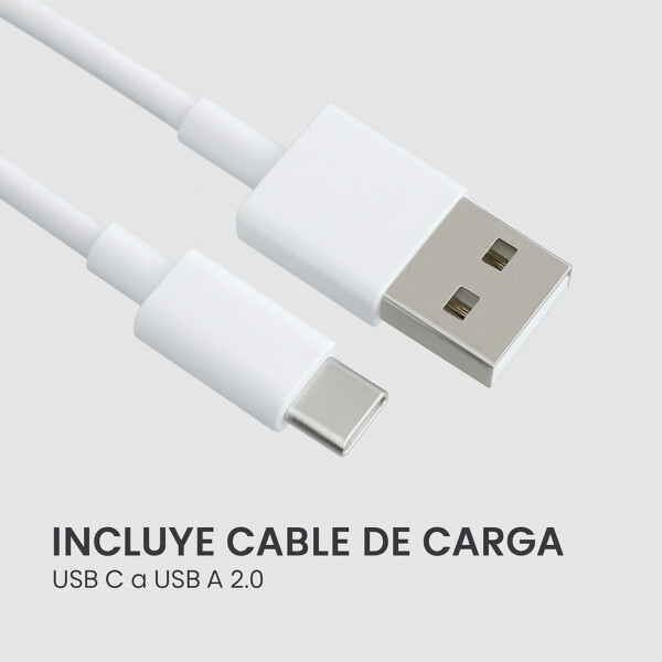 Auriculares Bluetooth Inalámbricos C/ Display Batería USB-C Color Blanco