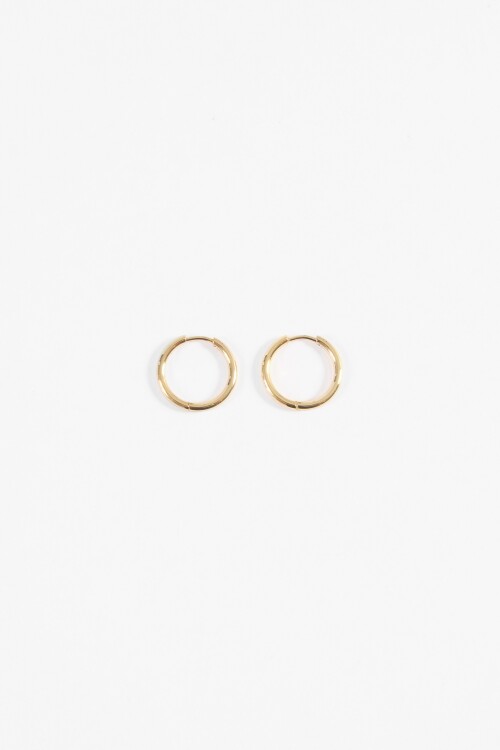 Aros acero small dorado