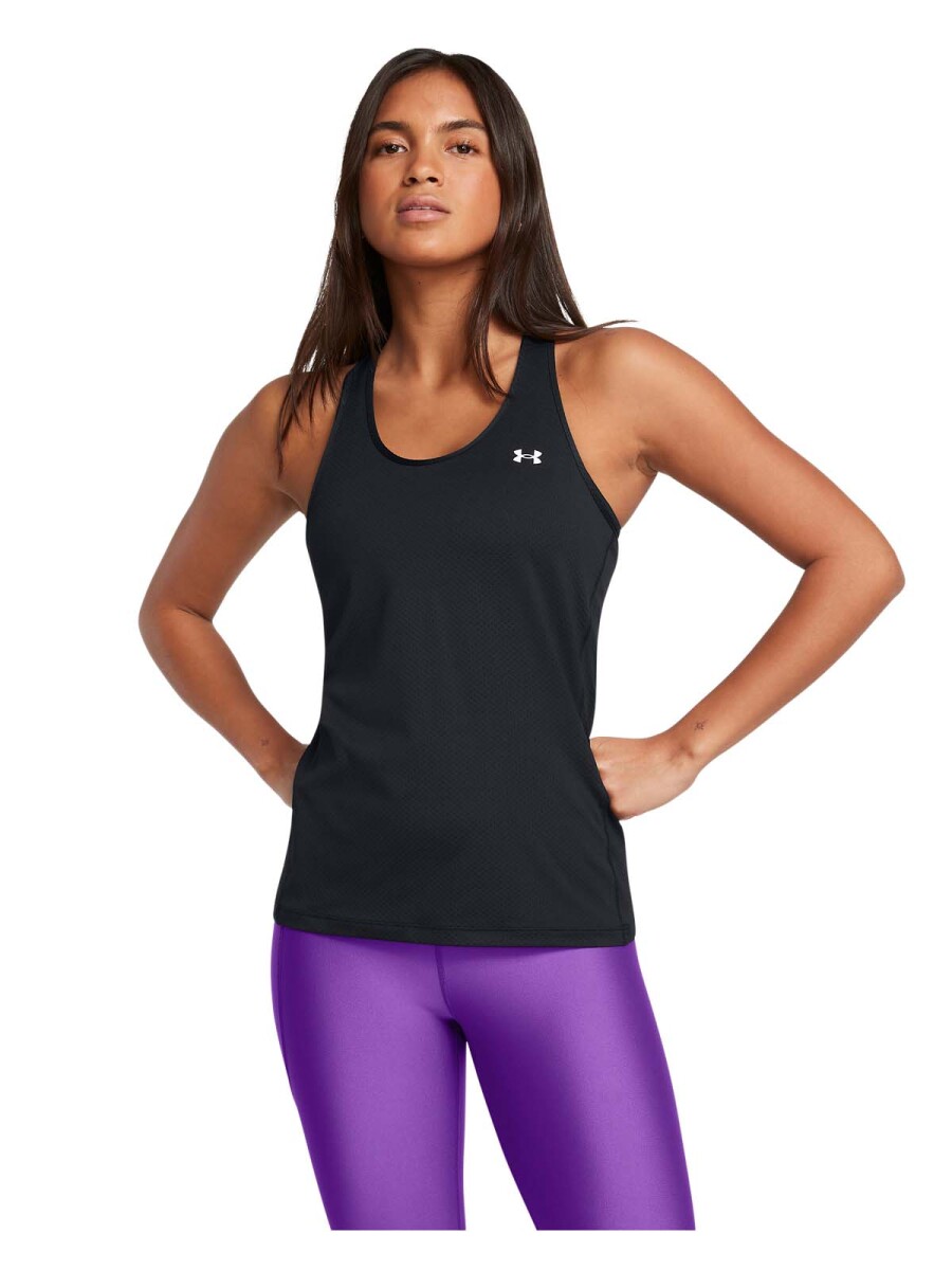 Musculosa Under Armour Tech Mesh Racer de Mujer - 1328962-002 - Blanco-negro 