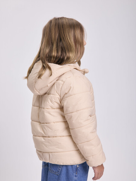 Campera capitoneada Beige