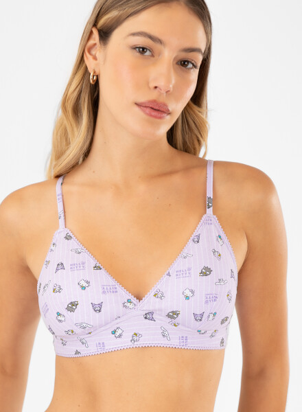 Bralet kitty & friends stripes Lila