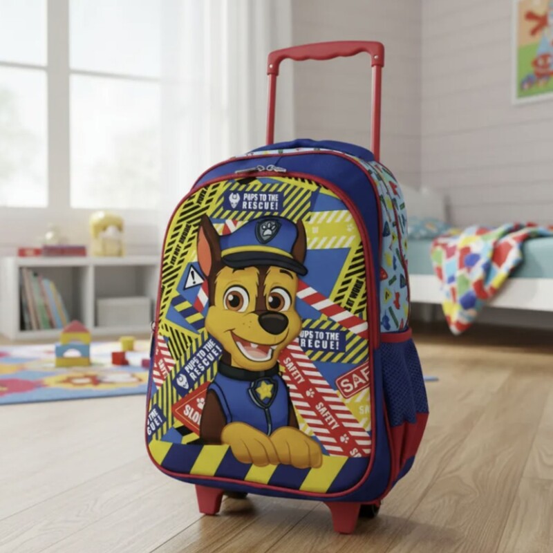 Mochila Nickelodeon 3D Con Carro 40x30 Cm Paw Patrol Para Niños Uso Escolar Cómoda Mochila Nickelodeon 3D Con Carro 40x30 Cm Paw Patrol Para Niños Uso Escolar Cómoda