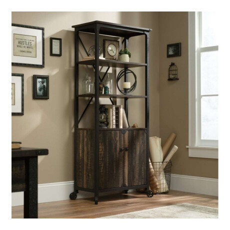 Biblioteca con Puertas Sauder Linea Steel River