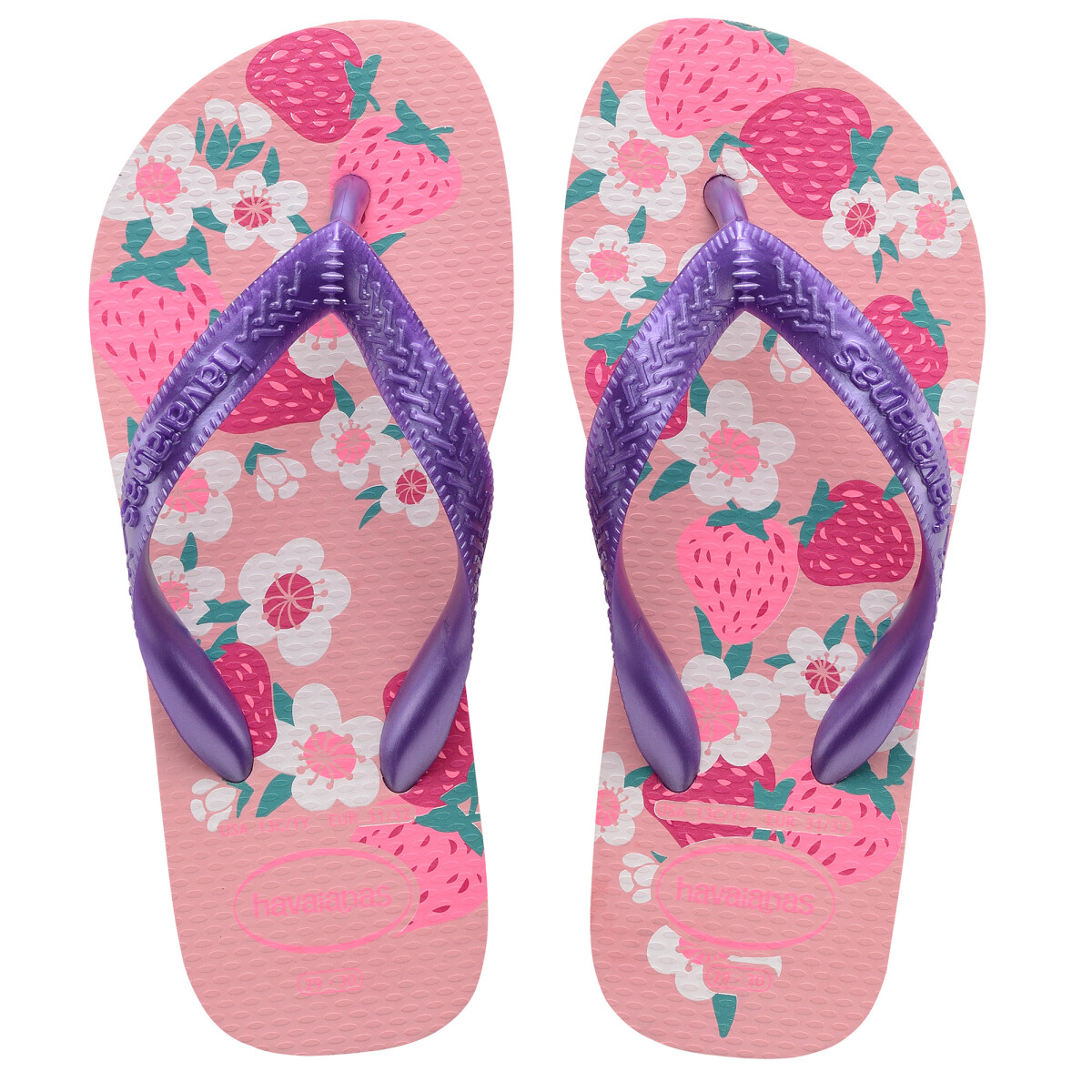 Sandalias Infantiles Havaianas Hav.Kids Flores - Rosa 