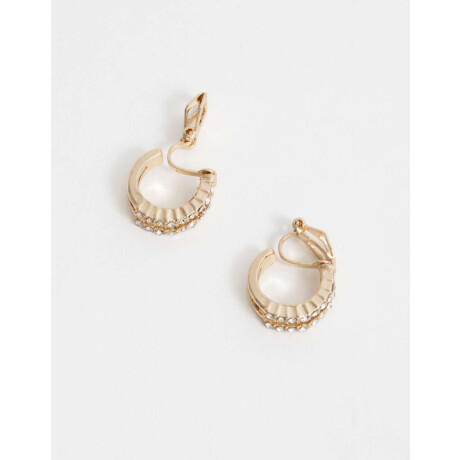 Aros Clips Con strass Dorado