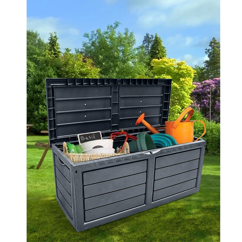 Baúl multifunción para exterior 320 lts GRIS