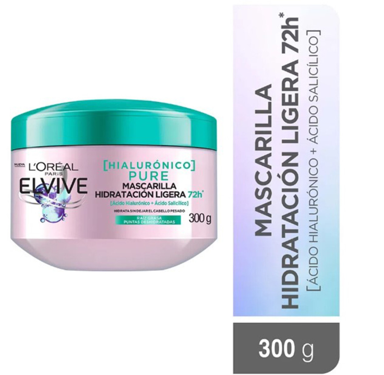 Mascarilla para cabello Elvive - Hialurónico Pure 300 g 