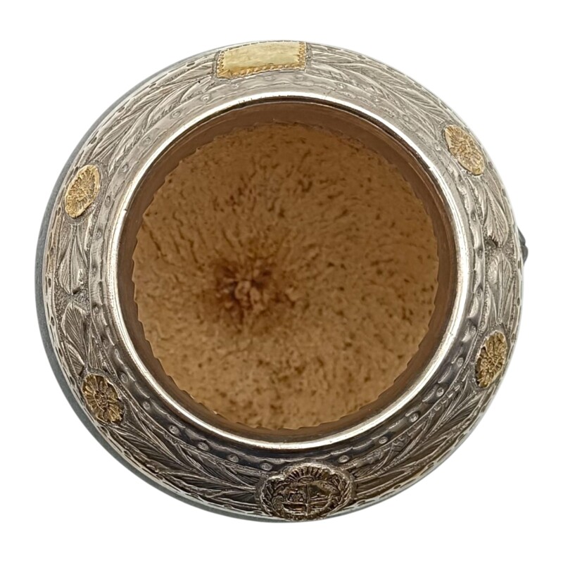 Mate torpedo Escudo Nacional linea Bresciani - Plata y oro - MTTO11 negrouniforme