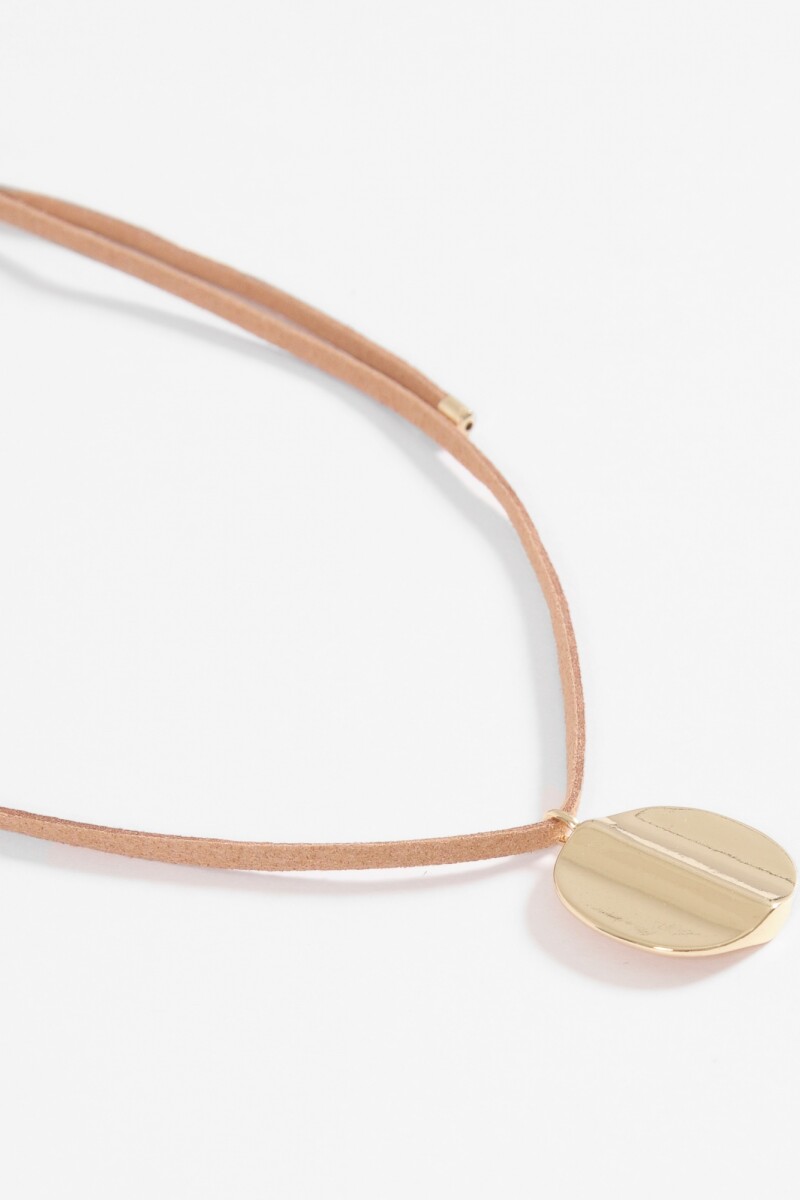 Collar cordón dije metal dorado