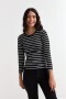 Remera m/l cuello a la base NEGRO Y BLANCO