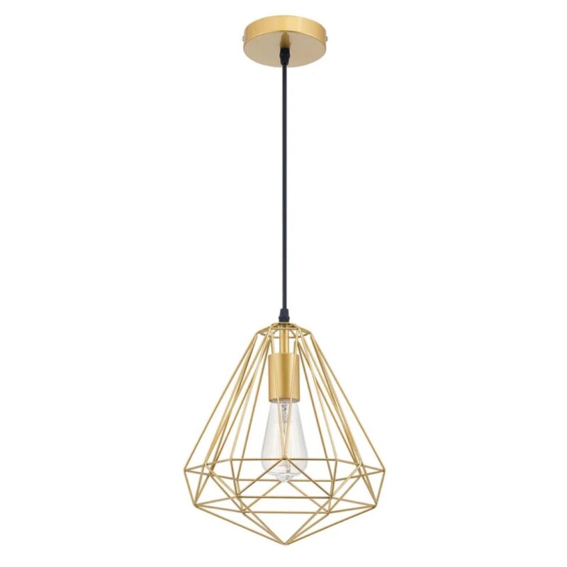 Lámpara de Techo Geométrico 1 Luz Champagne E27 Lámpara de Techo Geométrico 1 Luz Champagne E27