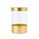 FLORERO VIDRIO TRANS. D15x25CM DORADO FLORERO VIDRIO TRANS. D15x25CM DORADO