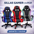 Silla Gamer Con Luces Led Rgb Ergonómica Y Reclinable 120kg GRIS