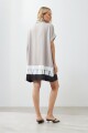 Vestido camisero tie dye beige
