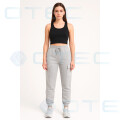 Pantalón Jogging Para Dama Deportivo Talla M-L Gris Claro