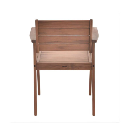 Silla de patio con apoyabrazos Teca Carai­va