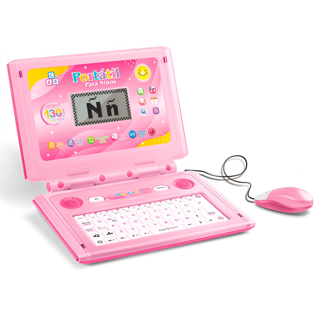 Computadora Laptop Infantil Educativa En Español - Rosa 