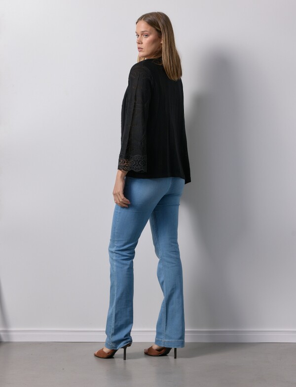 Cardigan Calado NEGRO